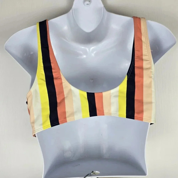 NWOT Abercrombie & Fitch Stripe Front Knot Cheekini One Piece Tapered Swimsuit - Picture 13 of 14